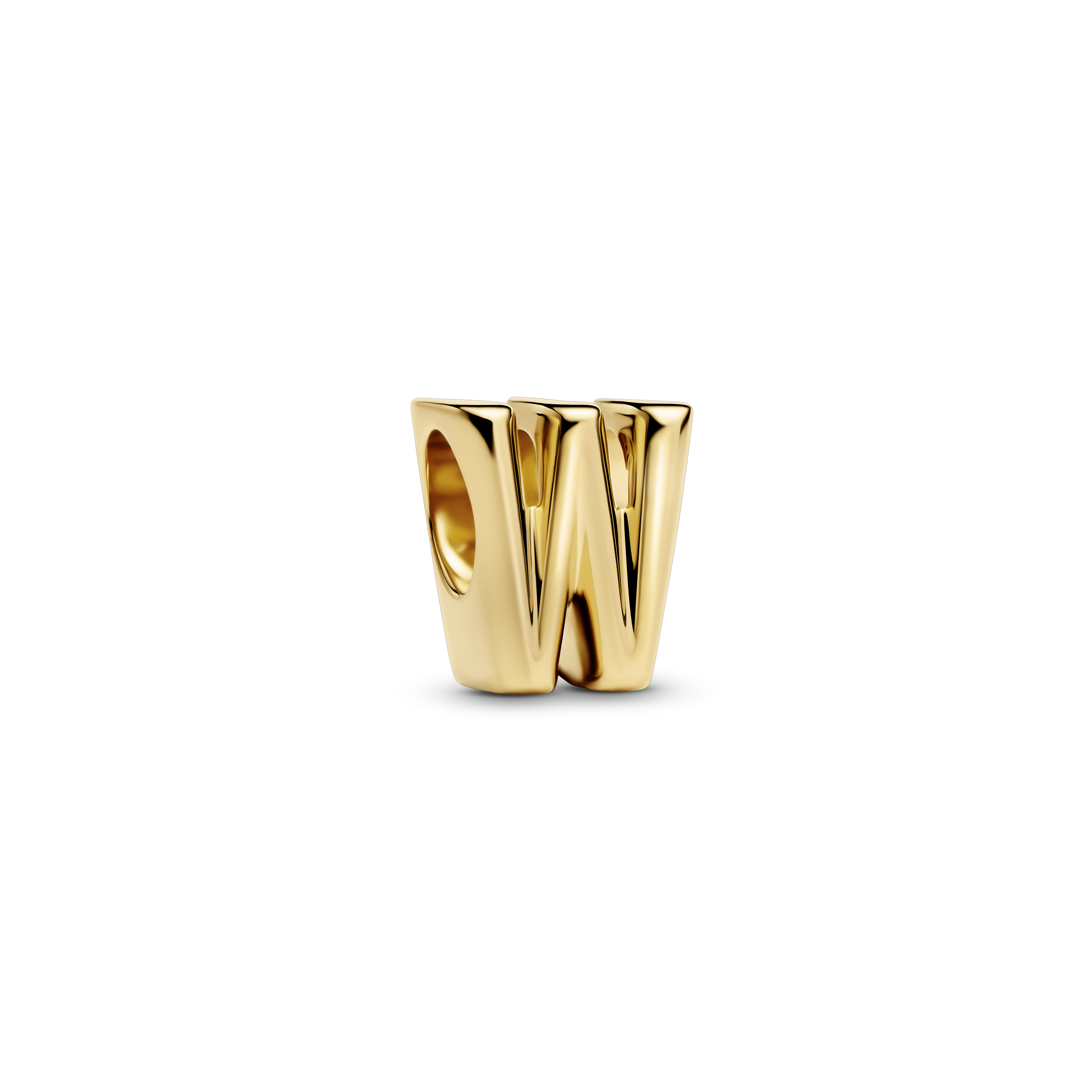 PANDORA Letter Buchstabe W Charm 14k vergoldet 763969C00
