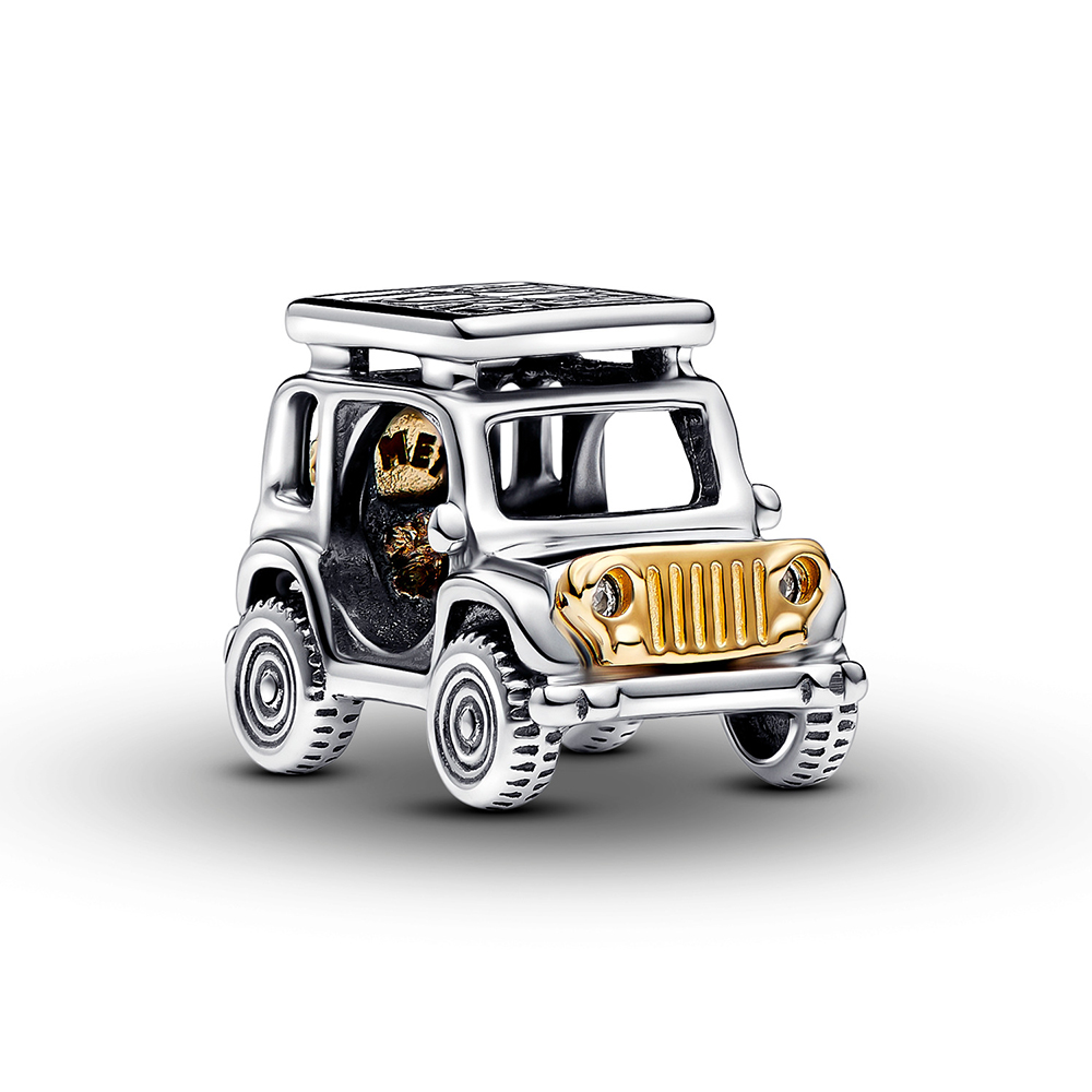 Pandora Car Sterling Silver and 14k Gold-plated Charm