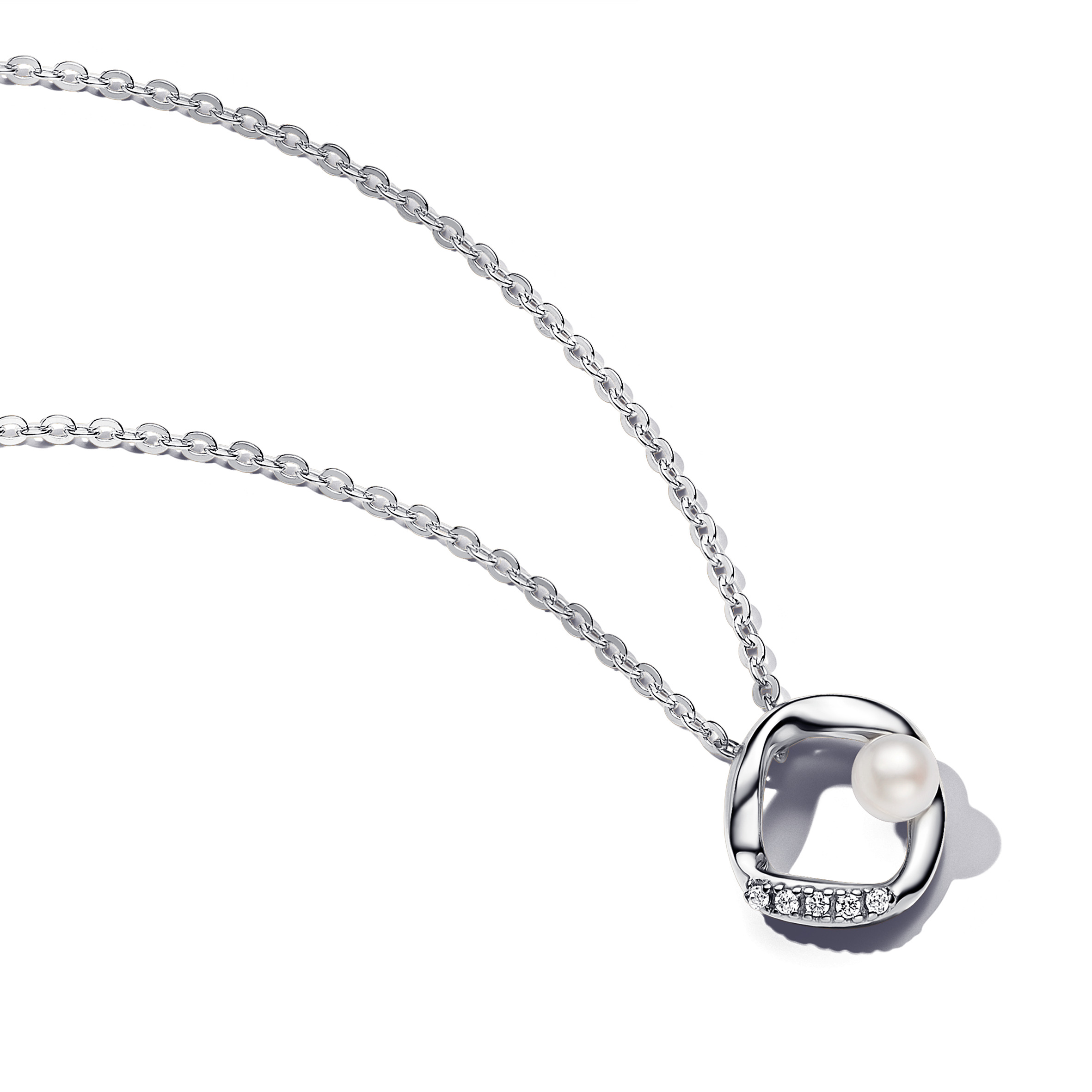 Pandora Organisch Geformter Pavé Kreis Collier-Halskette 393303C01