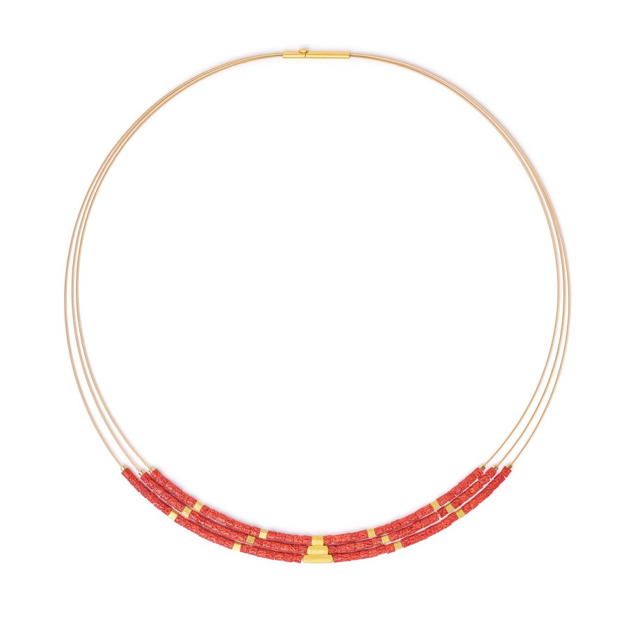 BERND WOLF Nofreni Collier mit Wurzelkoralle 43 cm - 85034296-043