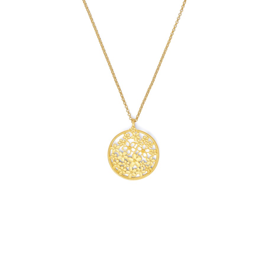 BERND WOLF Bouquenio Kette mit floralem Anhänger 80 cm - 87630506-V80