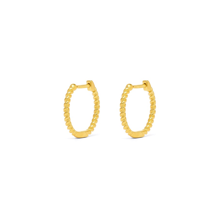 BERND WOLF Florizza Creolen aus 925er Sterlingsilber 24 Karat goldplattiert – 1820002506