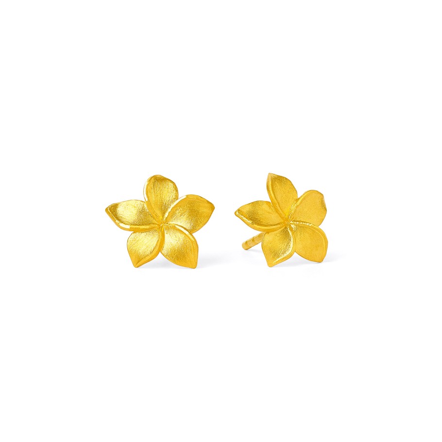 BERND WOLF Franca Ohrstecker aus 585er Gelbgold 24 Karat goldplattiert – 1950008535