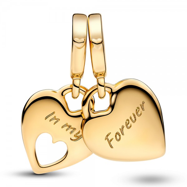 PANDORA SHINE Doppeltes Herz Charm-Anhänger 769187C01