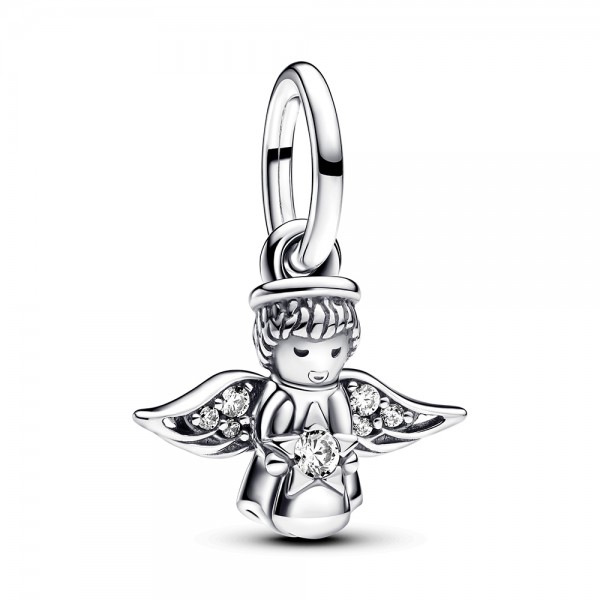 PANDORA Funkelnder Engel Charm-Anhänger 793598C01