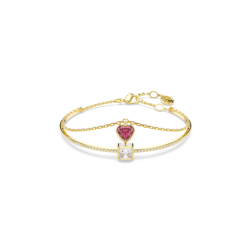 SWAROVSKI Chroma Doppelarmband Gold Rot Weiß Herz Zirkonia - 5683835