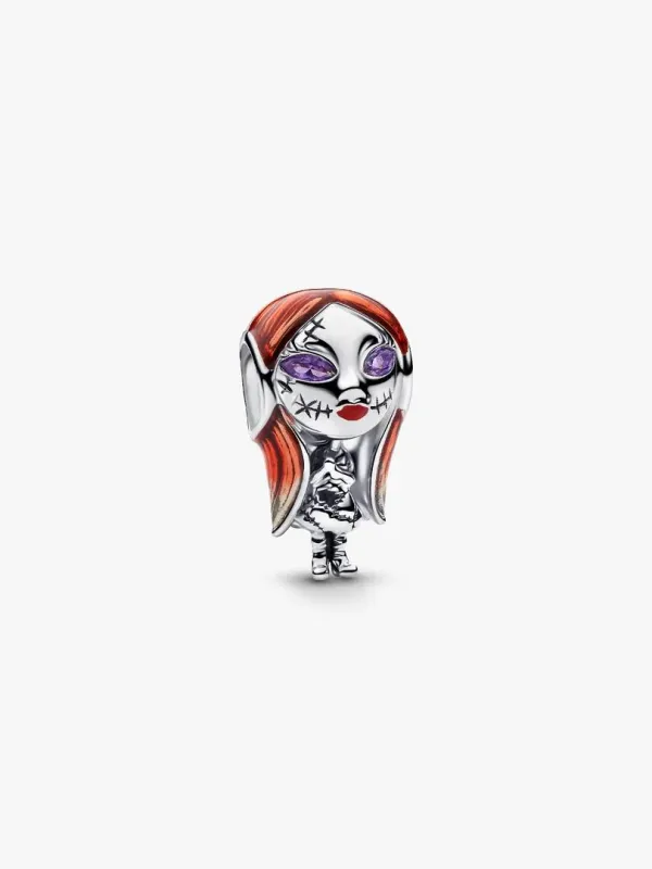 PANDORA Disney The Nightmare Before Christmas Sally Charm aus Sterling-Silber mit Emaille und rotem Kristall – 794765C01
