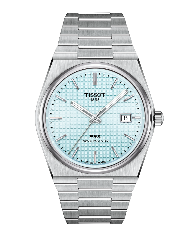 Tissot PRX Powermatic 80 40 mm Automatikuhr Eisblau mit Edelstahlarmband – T137.407.11.351.00