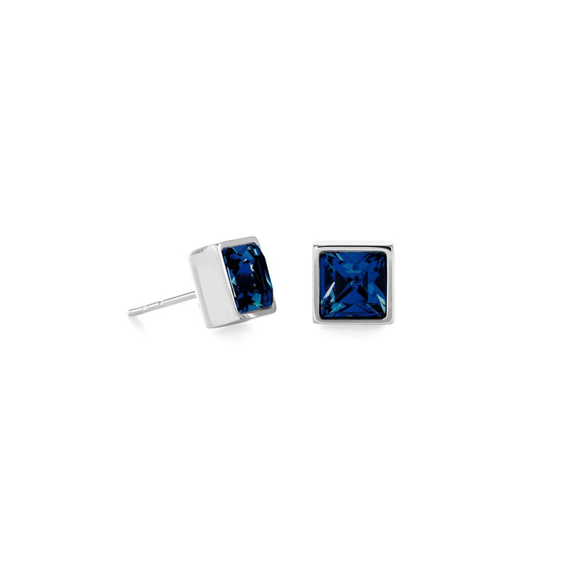 COEUR DE LION Brilliant Square Ohrstecker Montana-Silber - 0500/21-0742