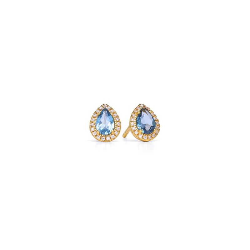 BERND WOLF Marielle Ohrstecker mit London Blue Topas - 1910019126