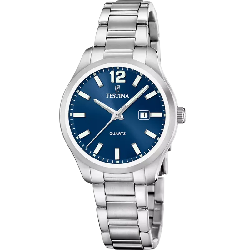 FESTINA Classic Bracelet Damenuhr Blau mit Edelstahlarmband - F20737/4