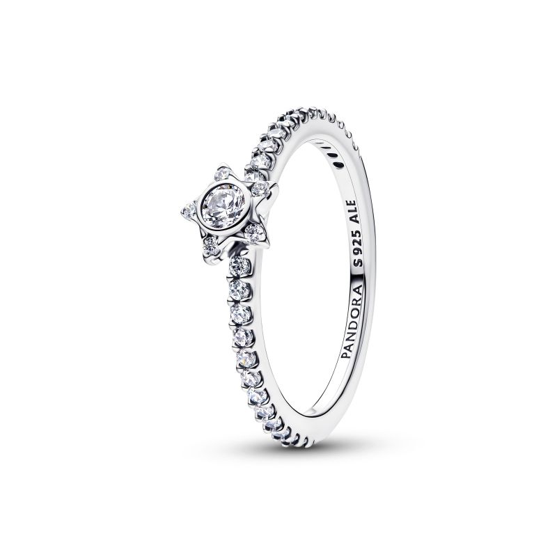 PANDORA Ring Sparkling Stella Pavé Stern mit Zirkonia Silber - 194959C01