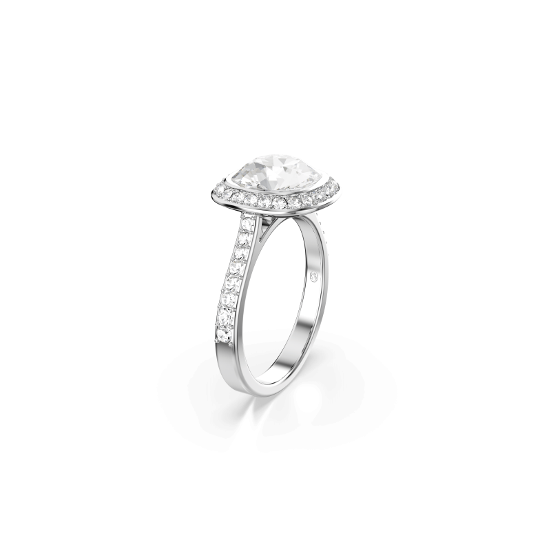 SWAROVSKI Una Angelic Ring Silber Weiß Kristalle Cushion-Schliff Pavé - 5758471