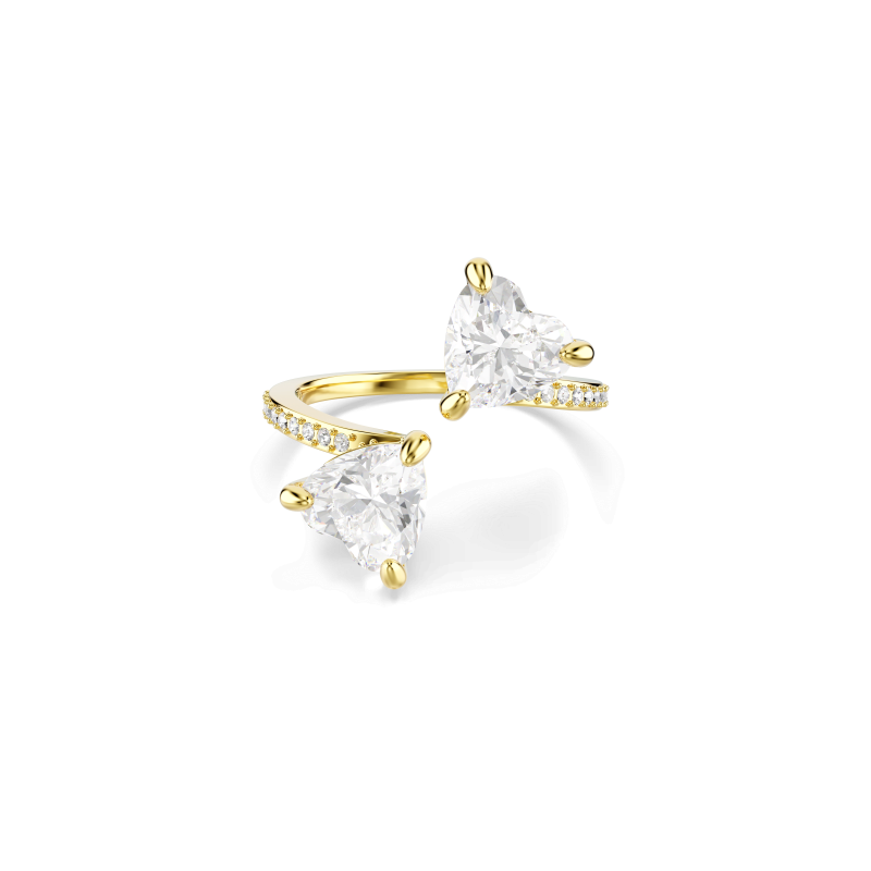 SWAROVSKI Mesmera Offener Ring Gold Weiß Herzschliff Zirkonia Pavé - 5733479